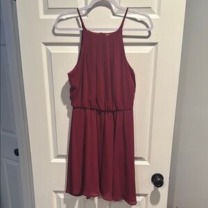 Burgundy Sleeveless Dress